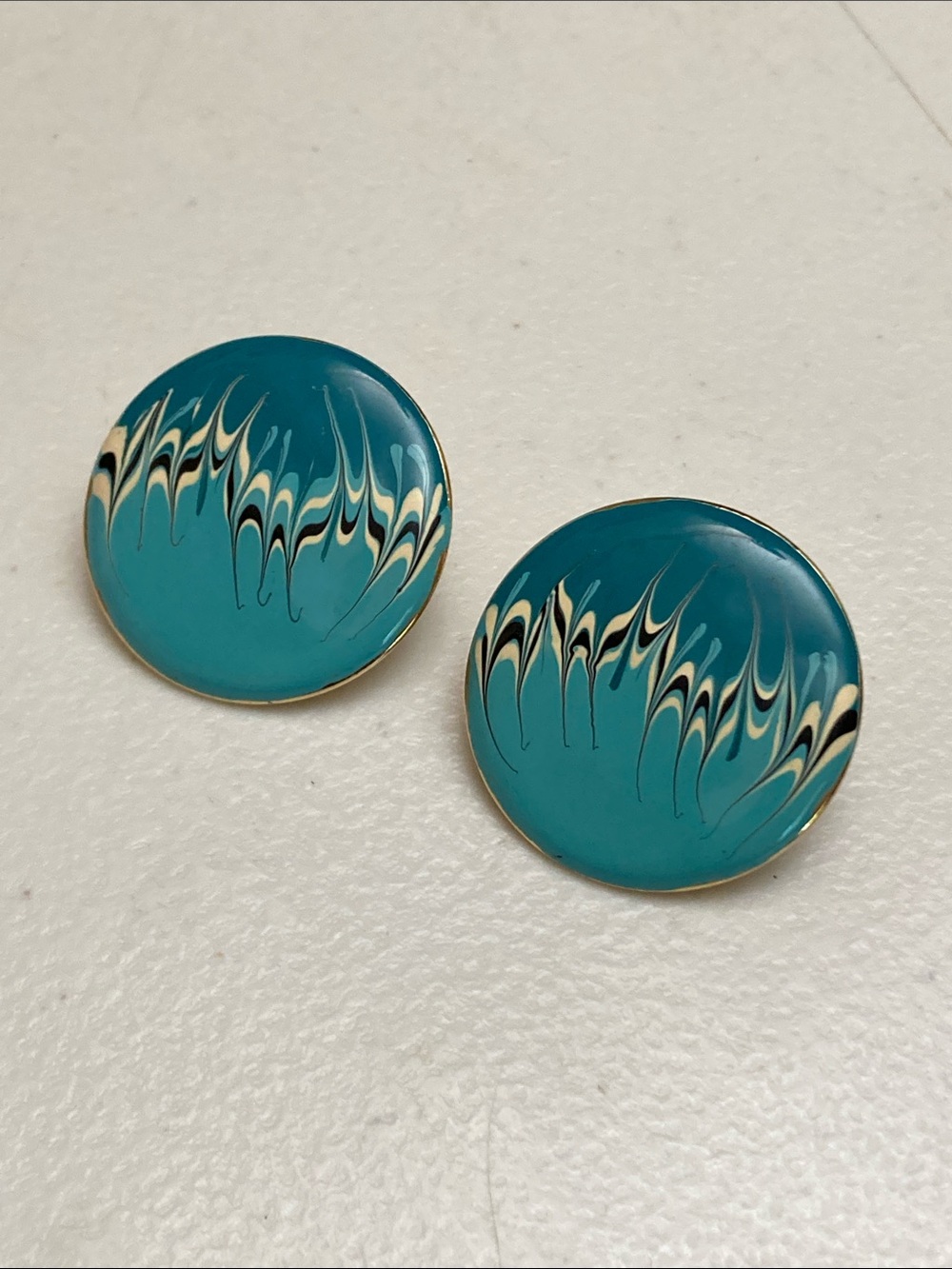 Roar Teal Marbled Round Decorative Accent Set